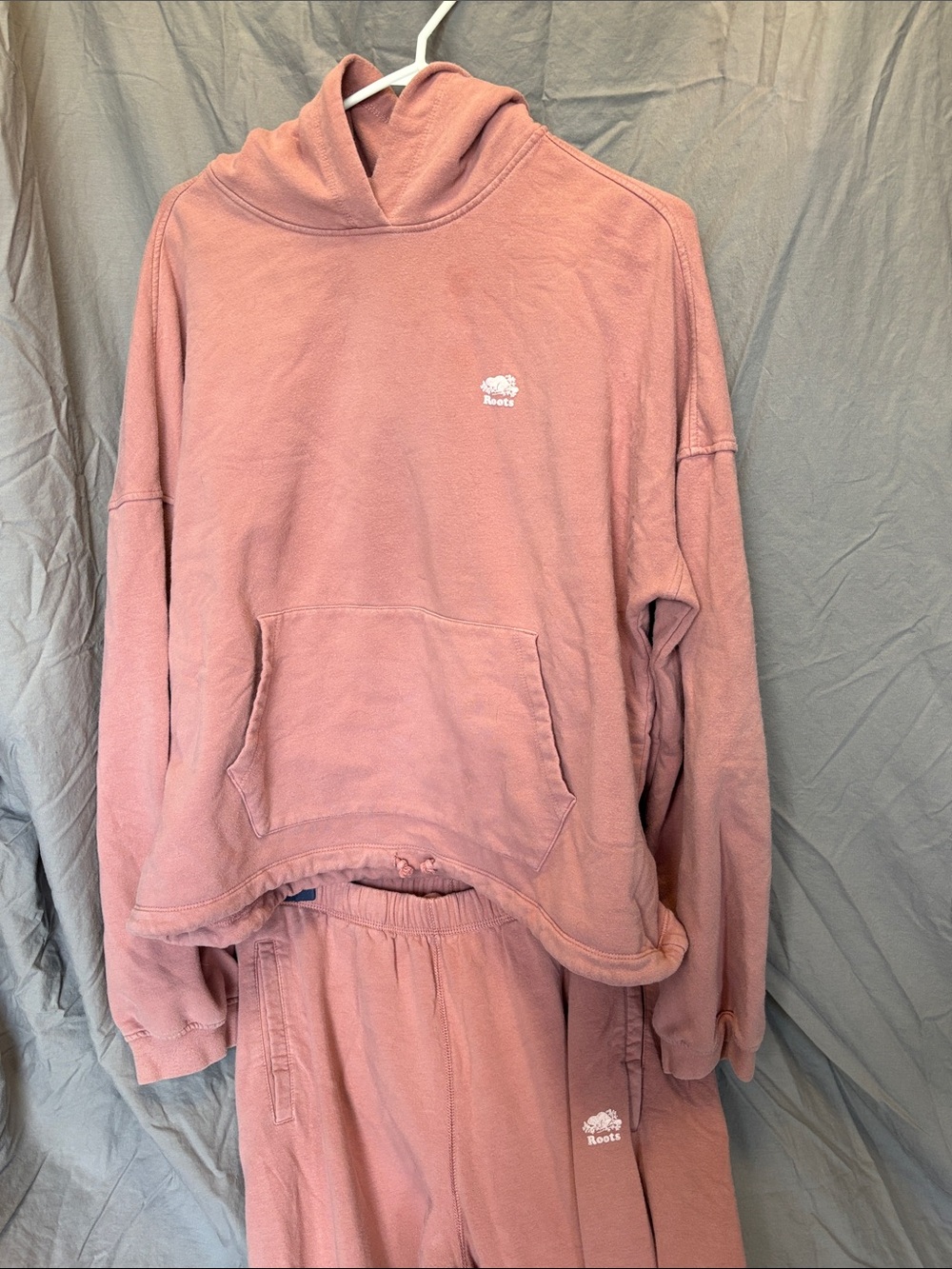 Roots Dusty Rose Hoodie and Sweatpants Set